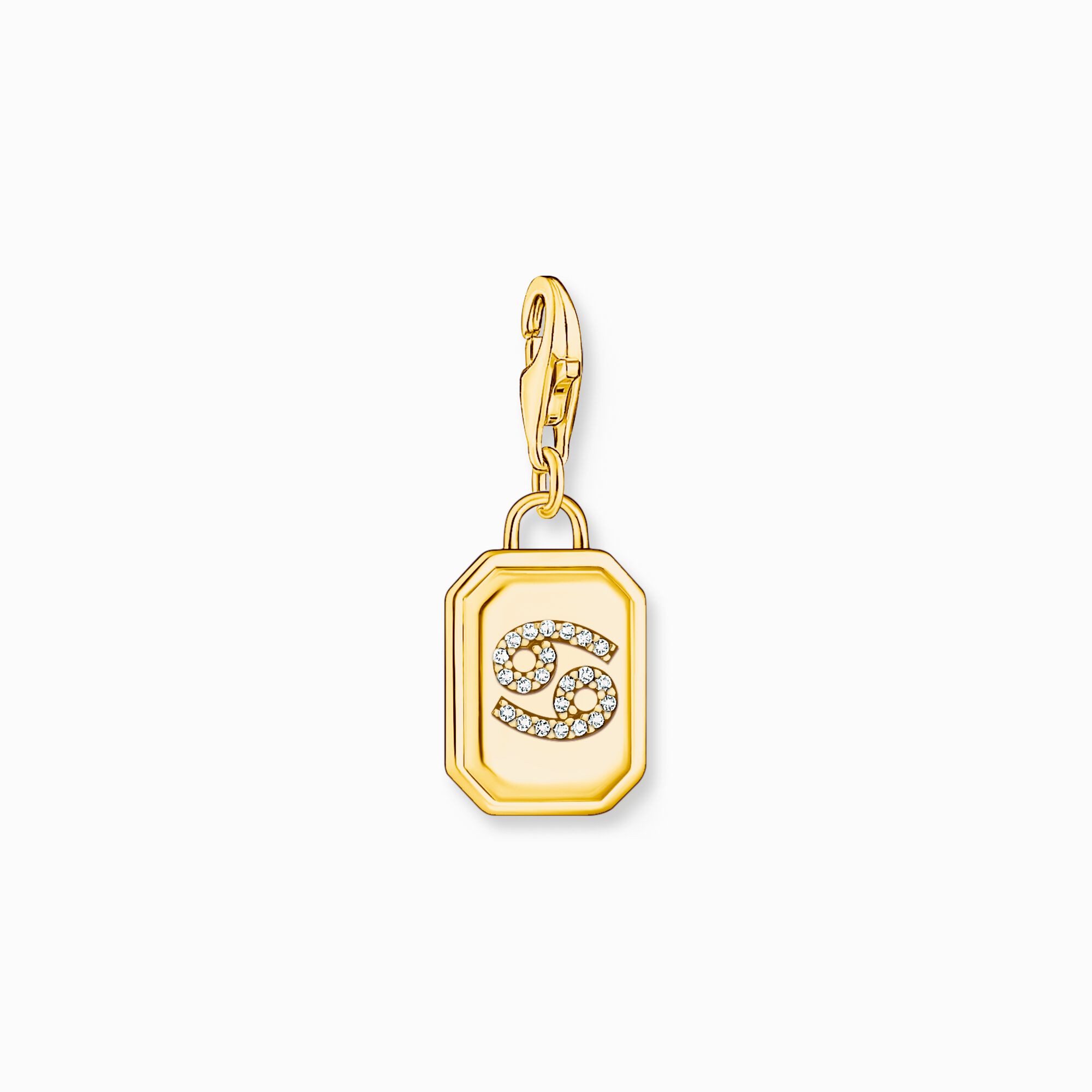 Charm de plata con ba&ntilde;o de oro con el signo del Zodiaco C&aacute;ncer con piedras de la colección Charm Club en la tienda online de THOMAS SABO